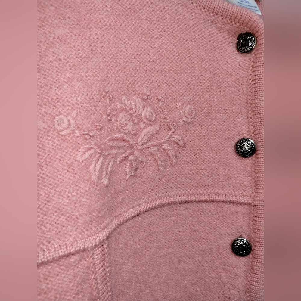 Pendleton 100% Wool Women's Pink Button Cardigan … - image 6